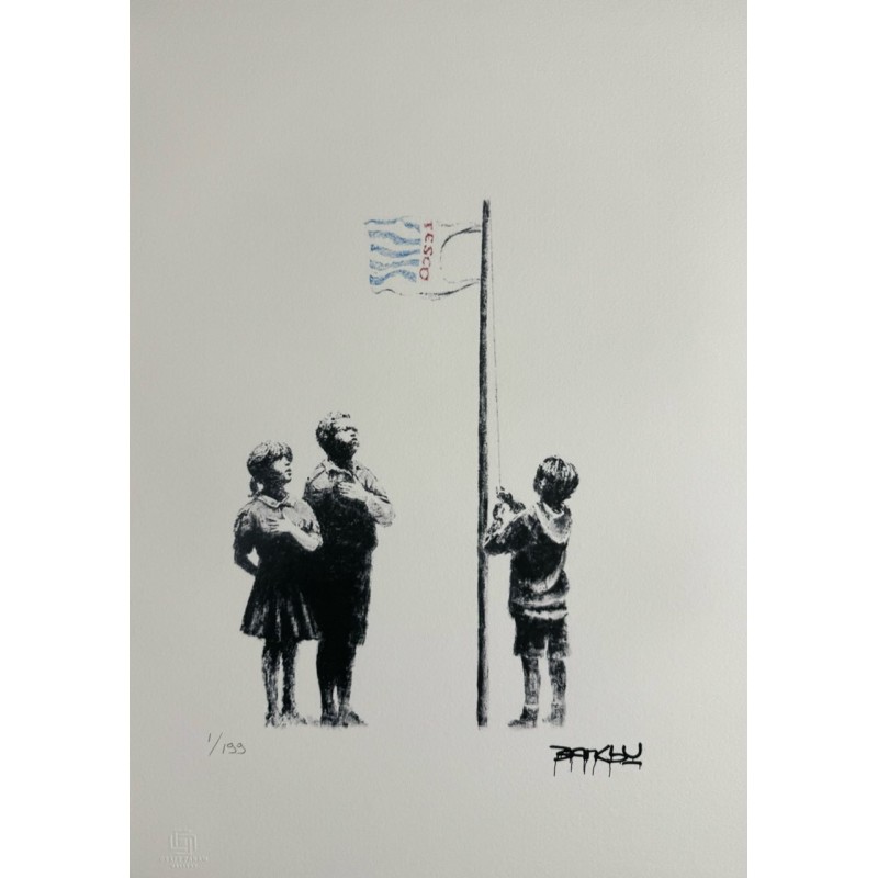 Banksy Lithograph Offset 199 Ex. Numbered 29.7 x 42 cm Signature Certificate