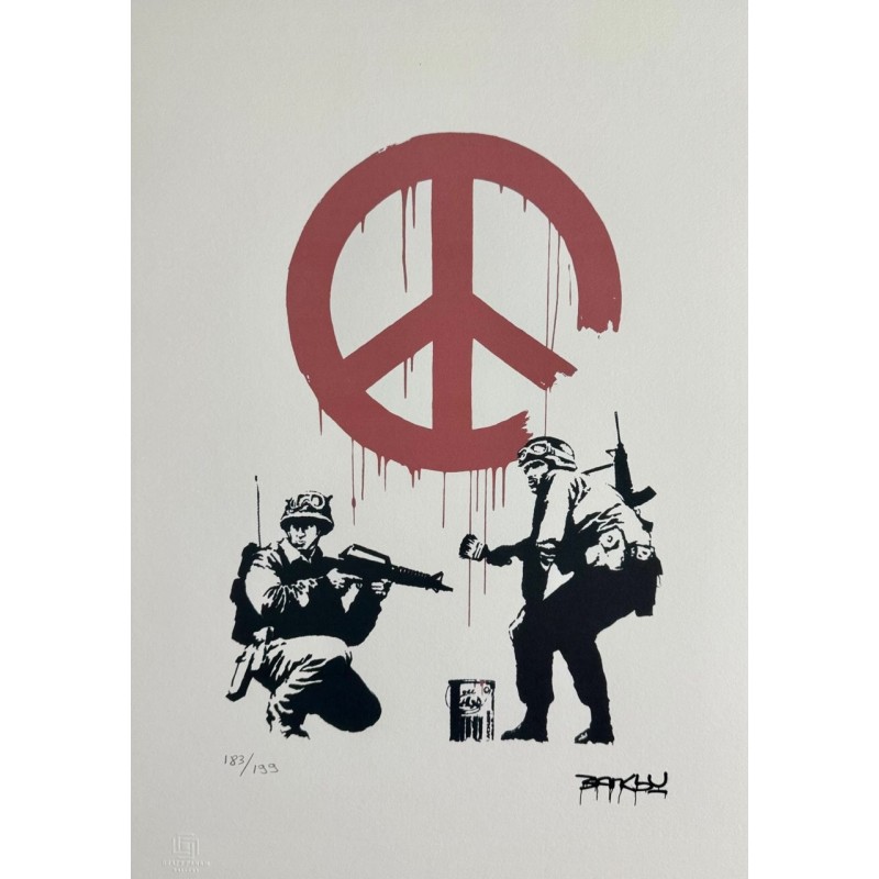 Banksy Lithograph Offset 199 Ex. Numbered 29.7 x 42 cm Signature Certificate