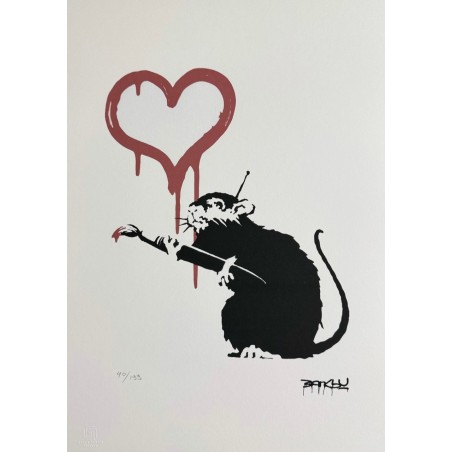 Banksy Lithograph Offset 199 Ex. Numbered 29.7 x 42 cm Signature Certificate