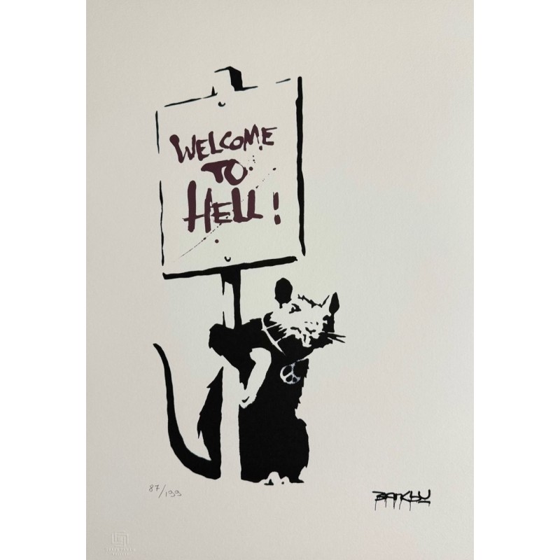 Banksy Lithograph Offset 199 Ex. Numbered 29.7 x 42 cm Signature Certificate