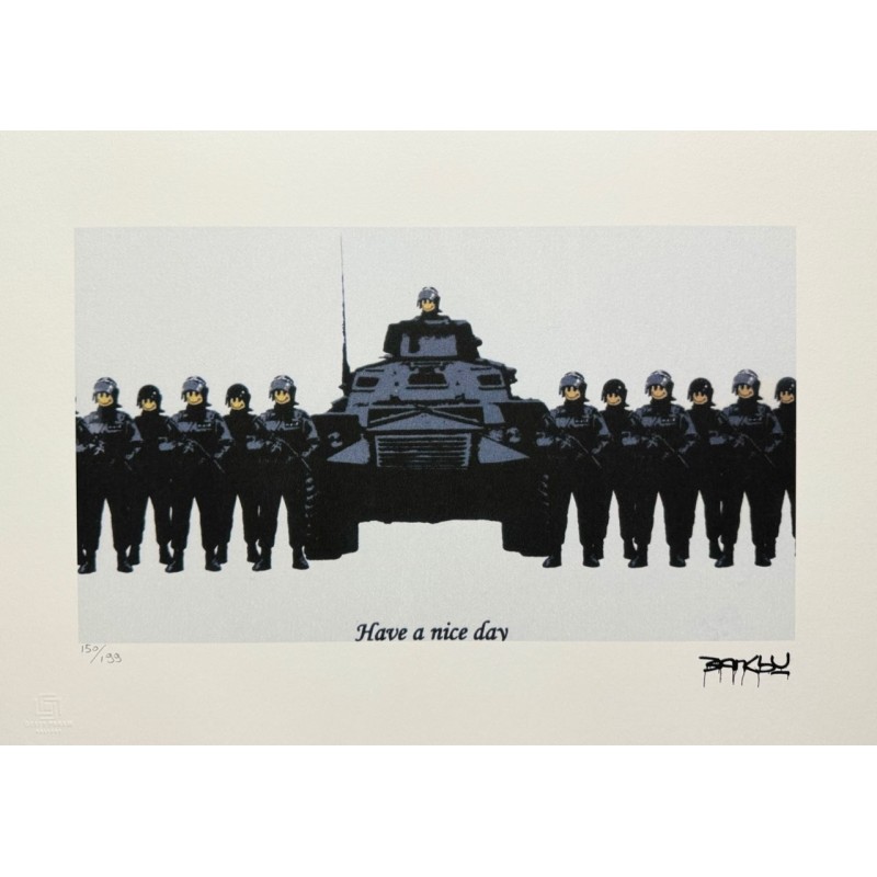 Banksy Lithograph Offset 199 Ex. Numbered 29.7 x 42 cm Signature Certificate