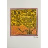 Keith Haring Lithograph Offset 199 Ex. Numbered 29.7 x 42 cm Signature Certificate