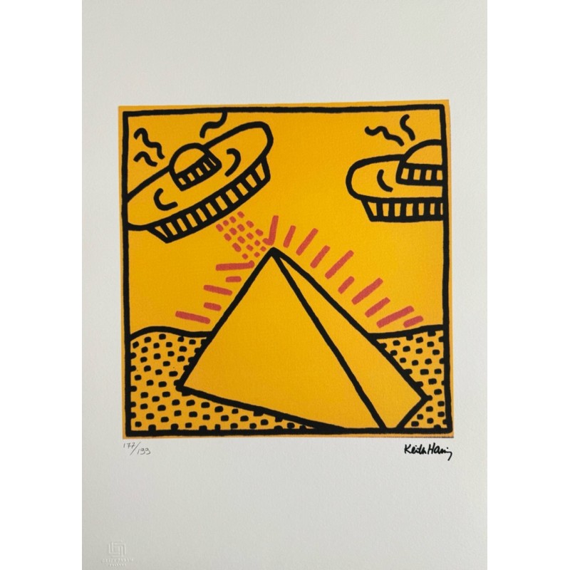 Keith Haring Lithograph Offset 199 Ex. Numbered 29.7 x 42 cm Signature Certificate