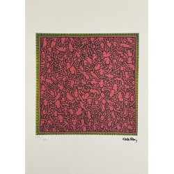 Keith Haring Lithograph Offset 199 Ex. Numbered 29.7 x 42 cm Signature Certificate