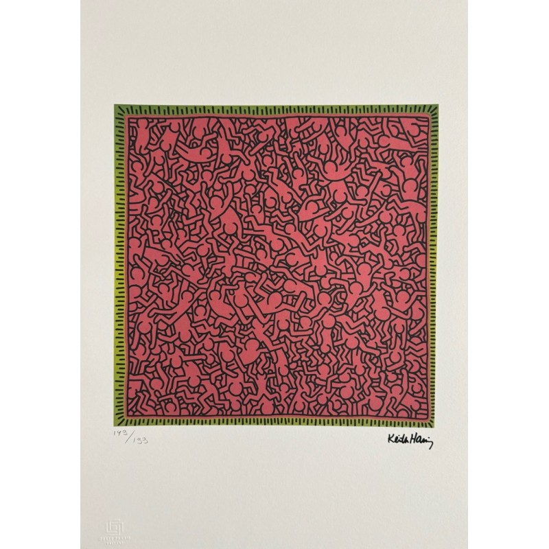 Keith Haring Lithograph Offset 199 Ex. Numbered 29.7 x 42 cm Signature Certificate