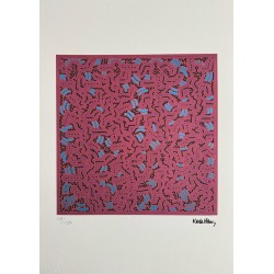 Keith Haring Lithograph Offset 199 Ex. Numbered 29.7 x 42 cm Signature Certificate