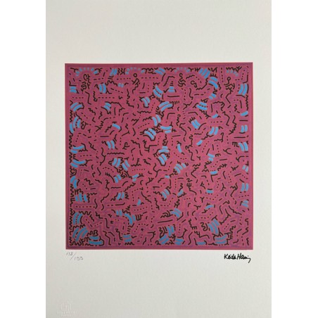 Keith Haring Lithograph Offset 199 Ex. Numbered 29.7 x 42 cm Signature Certificate