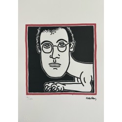 Keith Haring Lithograph Offset 199 Ex. Numbered 29.7 x 42 cm Signature Certificate