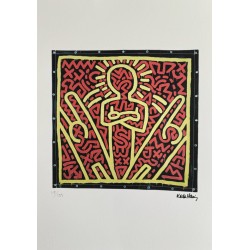 Keith Haring Lithograph Offset 199 Ex. Numbered 29.7 x 42 cm Signature Certificate