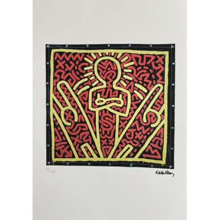 Keith Haring Lithograph Offset 199 Ex. Numbered 29.7 x 42 cm Signature Certificate