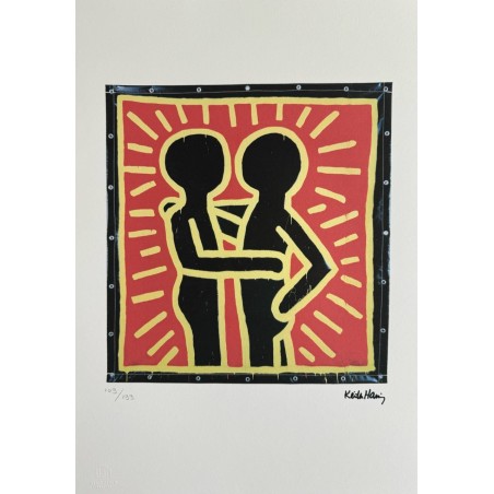 Keith Haring Lithograph Offset 199 Ex. Numbered 29.7 x 42 cm Signature Certificate