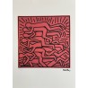 Keith Haring Lithograph Offset 199 Ex. Numbered 29.7 x 42 cm Signature Certificate