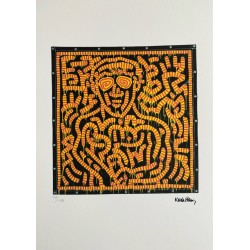 Keith Haring Lithograph Offset 199 Ex. Numbered 29.7 x 42 cm Signature Certificate