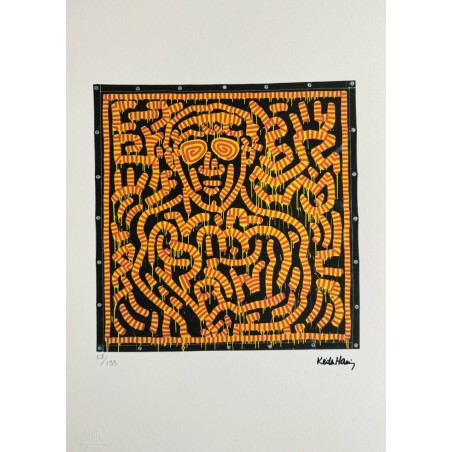 Keith Haring Lithograph Offset 199 Ex. Numbered 29.7 x 42 cm Signature Certificate