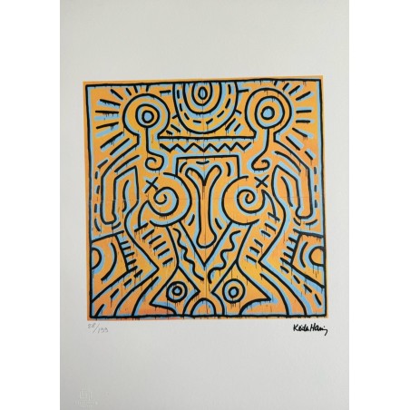 Keith Haring Lithograph Offset 199 Ex. Numbered 29.7 x 42 cm Signature Certificate