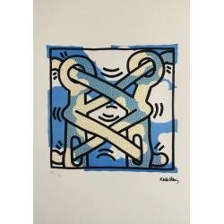 Keith Haring Lithograph Offset 199 Ex. Numbered 29.7 x 42 cm Signature Certificate