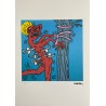 Keith Haring Lithograph Offset 199 Ex. Numbered 29.7 x 42 cm Signature Certificate