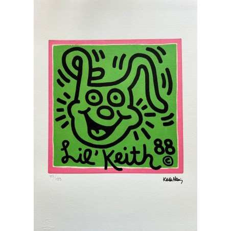 Keith Haring Lithograph Offset 199 Ex. Numbered 29.7 x 42 cm Signature Certificate