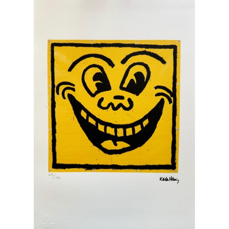 Keith Haring Lithograph Offset 199 Ex. Numbered 29.7 x 42 cm Signature Certificate