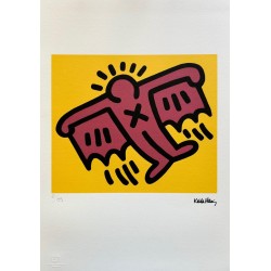 Keith Haring Lithograph Offset 199 Ex. Numbered 29.7 x 42 cm Signature Certificate