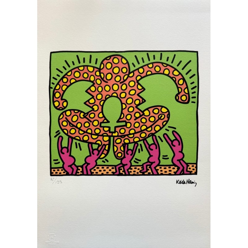 Keith Haring Lithograph Offset 199 Ex. Numbered 29.7 x 42 cm Signature Certificate