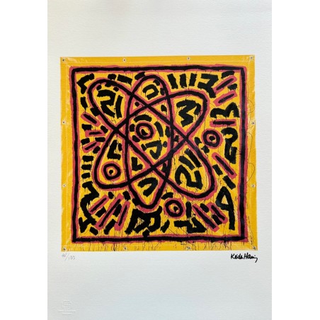 Keith Haring Lithograph Offset 199 Ex. Numbered 29.7 x 42 cm Signature Certificate