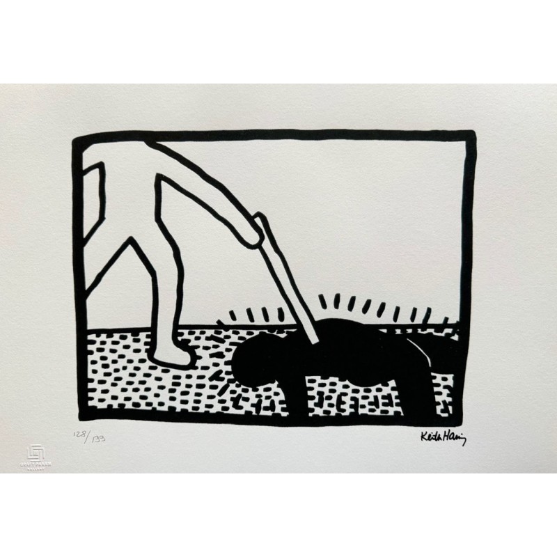 Keith Haring Lithograph Offset 199 Ex. Numbered 29.7 x 42 cm Signature Certificate