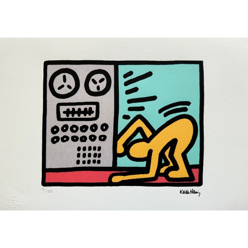 Keith Haring Lithograph Offset 199 Ex. Numbered 29.7 x 42 cm Signature Certificate