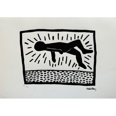 Keith Haring Lithograph Offset 199 Ex. Numbered 29.7 x 42 cm Signature Certificate