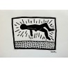 Keith Haring Lithograph Offset 199 Ex. Numbered 29.7 x 42 cm Signature Certificate