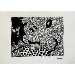 Keith Haring Lithograph Offset 199 Ex. Numbered 29.7 x 42 cm Signature Certificate