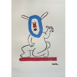 Keith Haring Lithograph Offset 199 Ex. Numbered 29.7 x 42 cm Signature Certificate