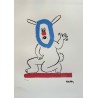 Keith Haring Lithograph Offset 199 Ex. Numbered 29.7 x 42 cm Signature Certificate