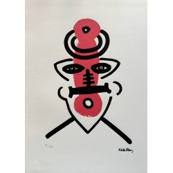 Keith Haring Lithograph Offset 199 Ex. Numbered 29.7 x 42 cm Signature Certificate