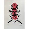 Keith Haring Lithograph Offset 199 Ex. Numbered 29.7 x 42 cm Signature Certificate