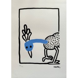 Keith Haring Lithograph Offset 199 Ex. Numbered 29.7 x 42 cm Signature Certificate