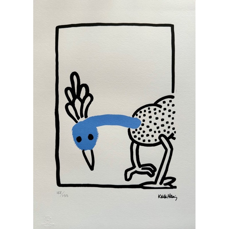 Keith Haring Lithograph Offset 199 Ex. Numbered 29.7 x 42 cm Signature Certificate