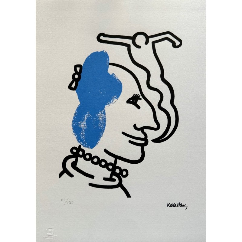 Keith Haring Lithograph Offset 199 Ex. Numbered 29.7 x 42 cm Signature Certificate