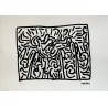 Keith Haring Lithograph Offset 199 Ex. Numbered 29.7 x 42 cm Signature Certificate