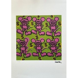 Keith Haring Lithograph Offset 199 Ex. Numbered 29.7 x 42 cm Signature Certificate