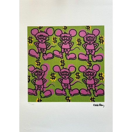 Keith Haring Lithograph Offset 199 Ex. Numbered 29.7 x 42 cm Signature Certificate