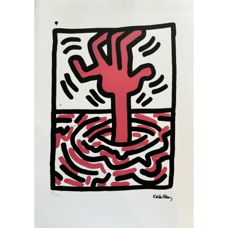 Keith Haring Lithograph Offset 199 Ex. Numbered 29.7 x 42 cm Signature Certificate