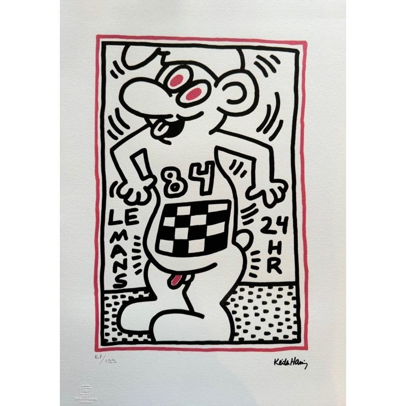 Keith Haring Lithograph Offset 199 Ex. Numbered 29.7 x 42 cm Signature Certificate