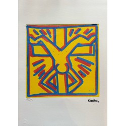 Keith Haring Lithograph Offset 199 Ex. Numbered 29.7 x 42 cm Signature Certificate