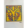 Keith Haring Lithograph Offset 199 Ex. Numbered 29.7 x 42 cm Signature Certificate