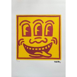 Keith Haring Lithograph Offset 199 Ex. Numbered 29.7 x 42 cm Signature Certificate