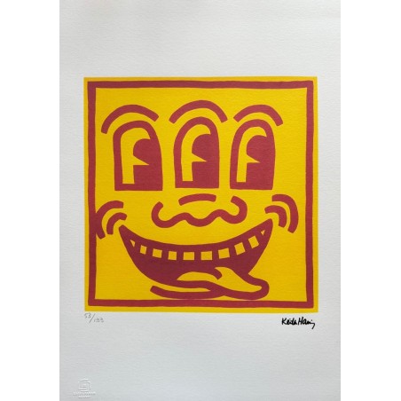 Keith Haring Lithograph Offset 199 Ex. Numbered 29.7 x 42 cm Signature Certificate