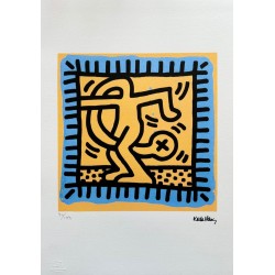 Keith Haring Lithograph Offset 199 Ex. Numbered 29.7 x 42 cm Signature Certificate