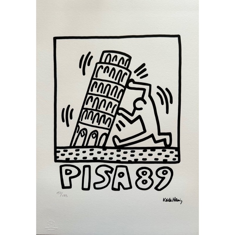 Keith Haring Lithograph Offset 199 Ex. Numbered 29.7 x 42 cm Signature Certificate