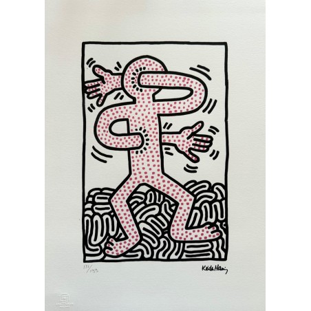 Keith Haring Lithograph Offset 199 Ex. Numbered 29.7 x 42 cm Signature Certificate